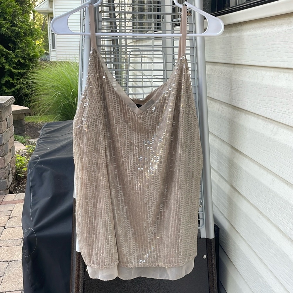 New with tags, White House, black market sequin tank top size XL